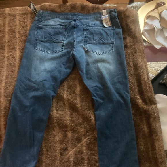 INC International Concepts Stockholm Skinny Blue Jeans 36w 32l NWT - Picture 2 of 5